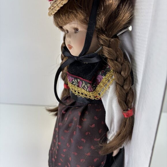 German Collectible Doll 13" Porzellan Puppe Porcelain Girl Doll - Picture 12 of 15